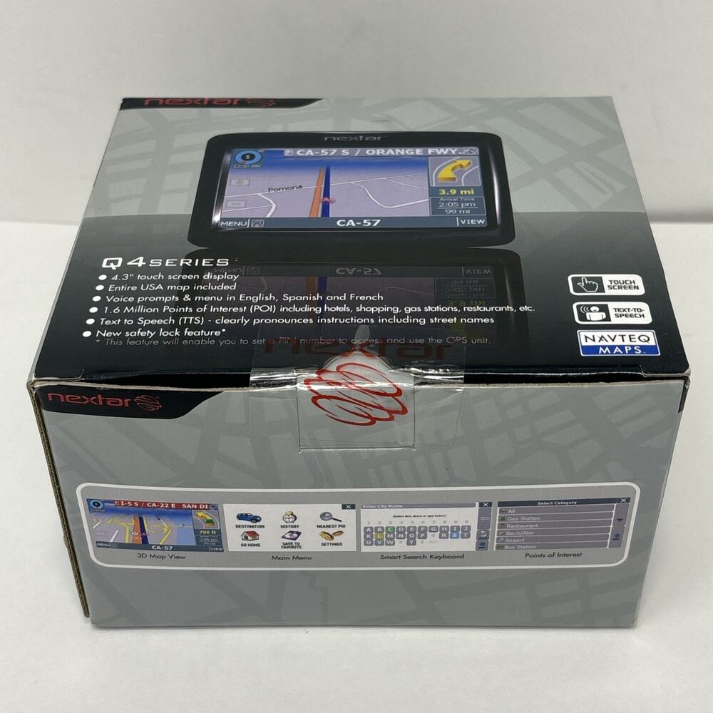 Nextar GPS Q4 Series 4.3” Touchscreen TTS Voice Prompts Entire USA Map - NEW